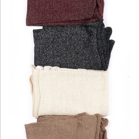 Aubrey Glitter Accent Burgundy Infinity Scarf - Picture 4 of 5